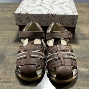 NWT Twig Boys Eddie Brown Leather Size EUR 23 Shoes